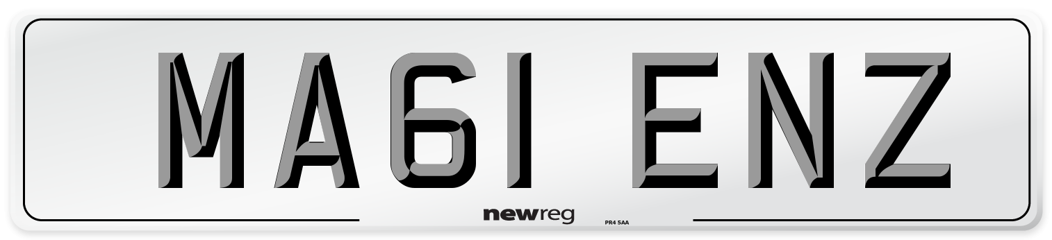MA61 ENZ Number Plate from New Reg